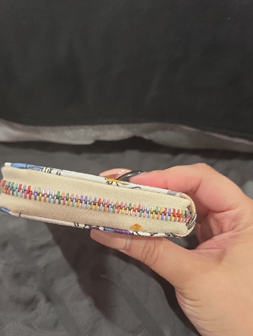 Dooney & Bourke White Multi Disney Sketch Zip Wallet - Picture 5 of 12